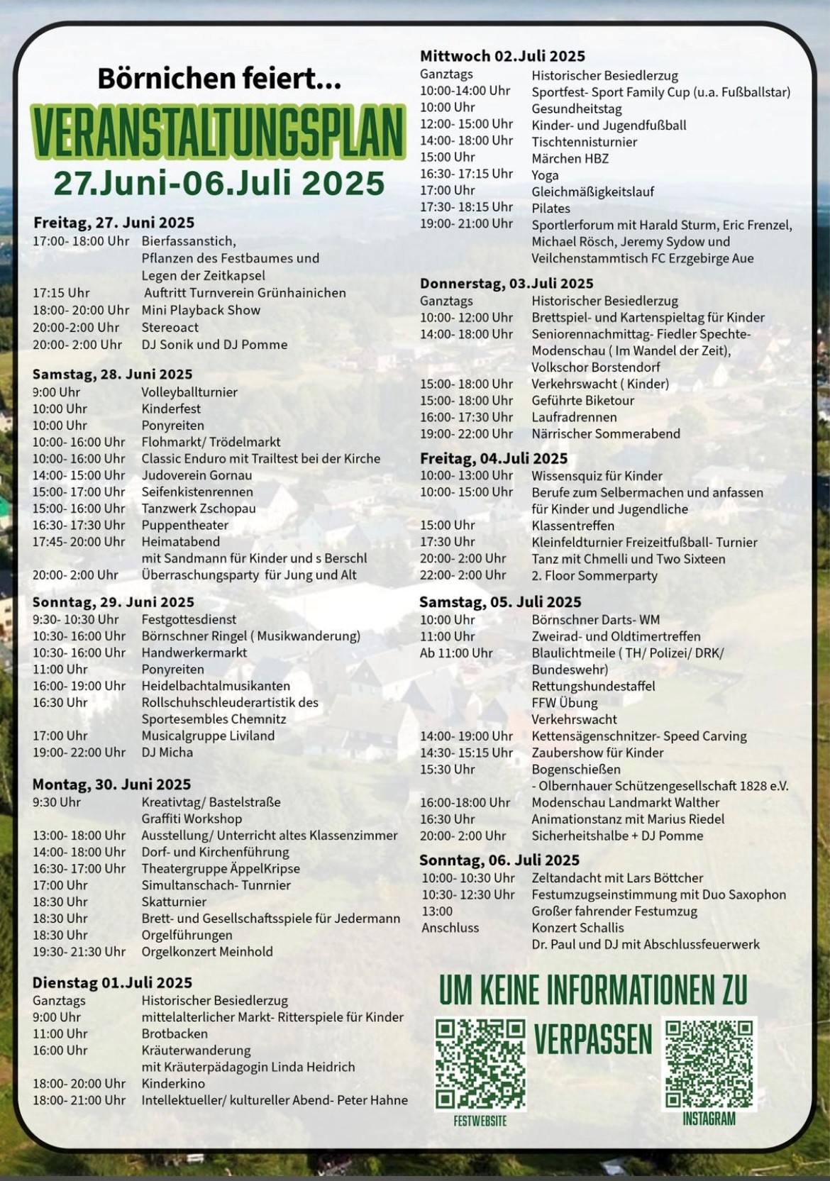 Großer Festumzug in Börnichen